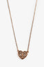 Tiffany & Co. Rubedo Rose Gold Toned Metal Enchanted Heart Pendant Necklace