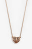 Tiffany & Co. Rubedo Rose Gold Toned Metal Enchanted Heart Pendant Necklace