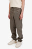 Brunello Cucinelli Green Cotton Straight Leg Trousers Size 58 Mens