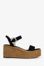 Jimmy Choo Black Suede Embellished Espadrilles Size 38