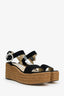Jimmy Choo Black Suede Embellished Espadrilles Size 38