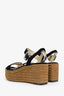 Jimmy Choo Black Suede Embellished Espadrilles Size 38