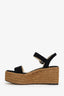 Jimmy Choo Black Suede Embellished Espadrilles Size 38