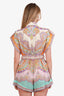 Zimmermann Purple/Pink Paisley Print Linen Romper Size 0