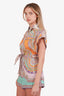 Zimmermann Purple/Pink Paisley Print Linen Romper Size 0