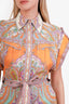 Zimmermann Purple/Pink Paisley Print Linen Romper Size 0