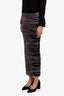 Alexander Wang Grey Animal Print Bodycon Stretch-Chenille Maxi Skirt Size S