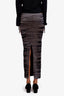 Alexander Wang Grey Animal Print Bodycon Stretch-Chenille Maxi Skirt Size S