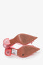 Amina Muaddi Pink PVC Embellished Slingback Heels Size 38