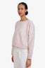 Celine Pink Crewneck Cropped Sweatshirt Size S