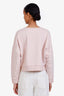 Celine Pink Crewneck Cropped Sweatshirt Size S