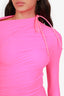 Balenciaga Pink Draped Stretch Mini Dress Size 36