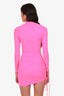 Balenciaga Pink Draped Stretch Mini Dress Size 36