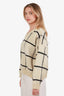 Dries Van Noten Ivory Wool Striped V Neck Sweater Size XS