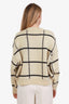 Dries Van Noten Ivory Wool Striped V Neck Sweater Size XS