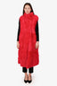 Yves Salomon Pink Fur Long Lamb Vest Size 36
