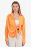 Jacquemus Orange La Chemise Bahia Tie Detail Shirt Size 36