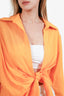 Jacquemus Orange La Chemise Bahia Tie Detail Shirt Size 36
