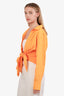 Jacquemus Orange La Chemise Bahia Tie Detail Shirt Size 36