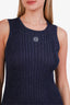 Loewe Navy Lurex Anagram Knit Tank Dress Size M