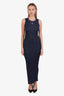 Loewe Navy Lurex Anagram Knit Tank Dress Size M