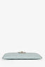 Pre-Loved Chanel™ 2019/20 Light Blue Caviar Leather CC Card Holder