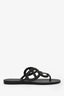 Hermès Black Rubber 'Egerie' Sandals Size 37