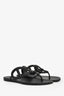 Hermès Black Rubber 'Egerie' Sandals Size 37