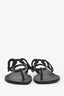Hermès Black Rubber 'Egerie' Sandals Size 37