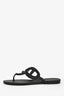 Hermès Black Rubber 'Egerie' Sandals Size 37