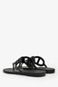 Hermès Black Rubber 'Egerie' Sandals Size 37