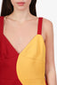 Red Valentino Red/Wave Pattern Cotton Tank Dress Size 44