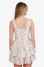 LoveShackFancy Blue/Ivory Floral Silk Mini Dress Size 0