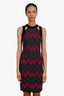 M Missoni Black/Pink/Green Sleeveless Dress Size 4