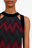 M Missoni Black/Pink/Green Sleeveless Dress Size 4