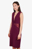 Roberto Cavalli Purple Sleeveless Dress With Lace Size 50