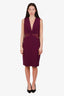 Roberto Cavalli Purple Sleeveless Dress With Lace Size 50