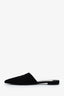 Prada Black Suede Pointed Toe Mules Size 36.5