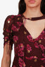 For Love & Lemons Plum Silk Midi Length Dress Size XS