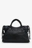 Balenciaga Black Leather Classic Motocross Medium City Bag With Strap