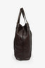 Gucci Dark Brown Leather GG Web Detail 'Britt' Tote