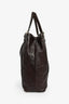 Gucci Dark Brown Leather GG Web Detail 'Britt' Tote