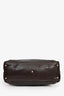 Gucci Dark Brown Leather GG Web Detail 'Britt' Tote