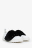 Valentino White Rockstud Sneakers w/ Black Fur Size 40