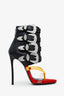 DSquared2 Black/Yellow/Red Sandal Boot Stiletto Size 38