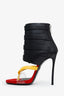 DSquared2 Black/Yellow/Red Sandal Boot Stiletto Size 38