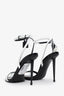 Tom Ford Black/White Leather Heeled Sandals With Buckle Size 36