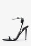Tom Ford Black/White Leather Heeled Sandals With Buckle Size 36