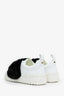Valentino White Rockstud Sneakers With Black Fur Size 41