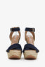 DSquared2 Blue Denim Embellished Wedges Size 37